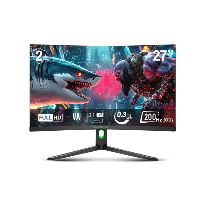 Sharx 27 Inch FHD Curved Gaming Monitor 200Hz 27F200VC Black