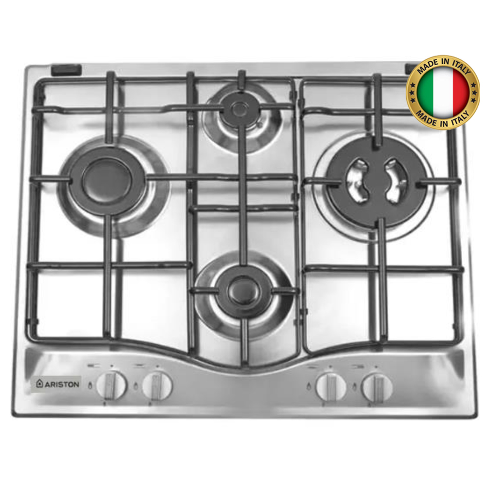 Ariston Built In Gas Hob 4 Burners 60CM PCN 641 T/IX Inox