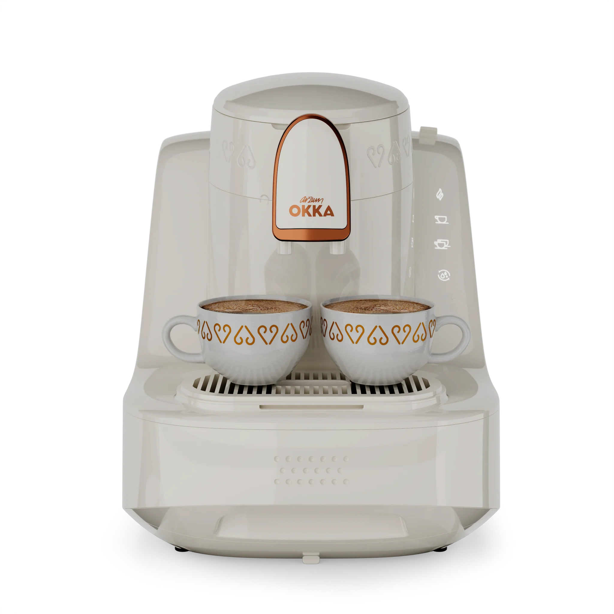 Arzum Okka Elite Turkish Coffee Machine OK0040 White&Copper