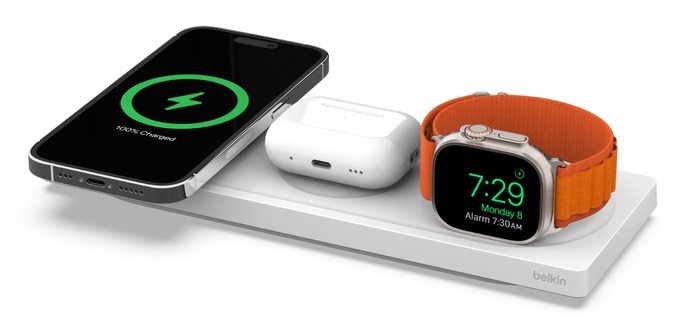 Belkin 3-in-1 Wireless Charger With MagSafe WIZ016MYWH White