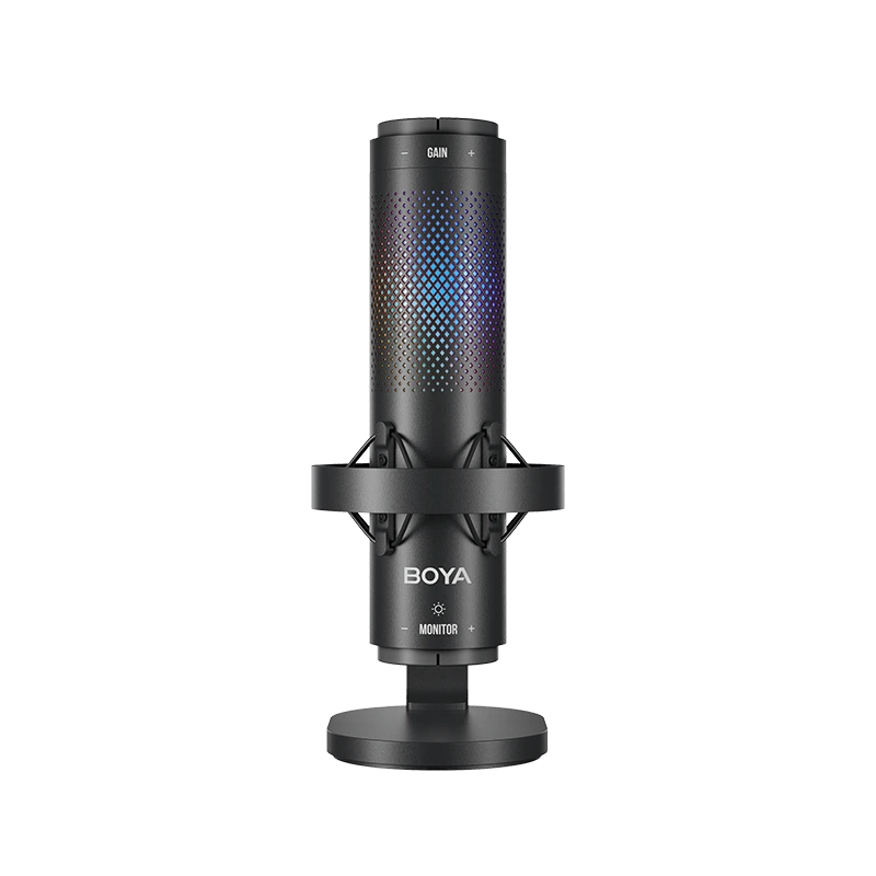 Boya Vibrant Lighting Condenser USB Microphone BY-K9 Black