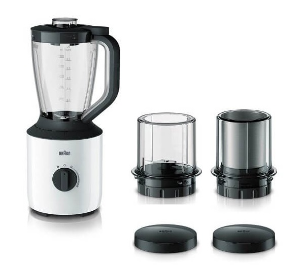 Braun PowerBlend 3 Jug blender with 2 Mill JB3123WH White