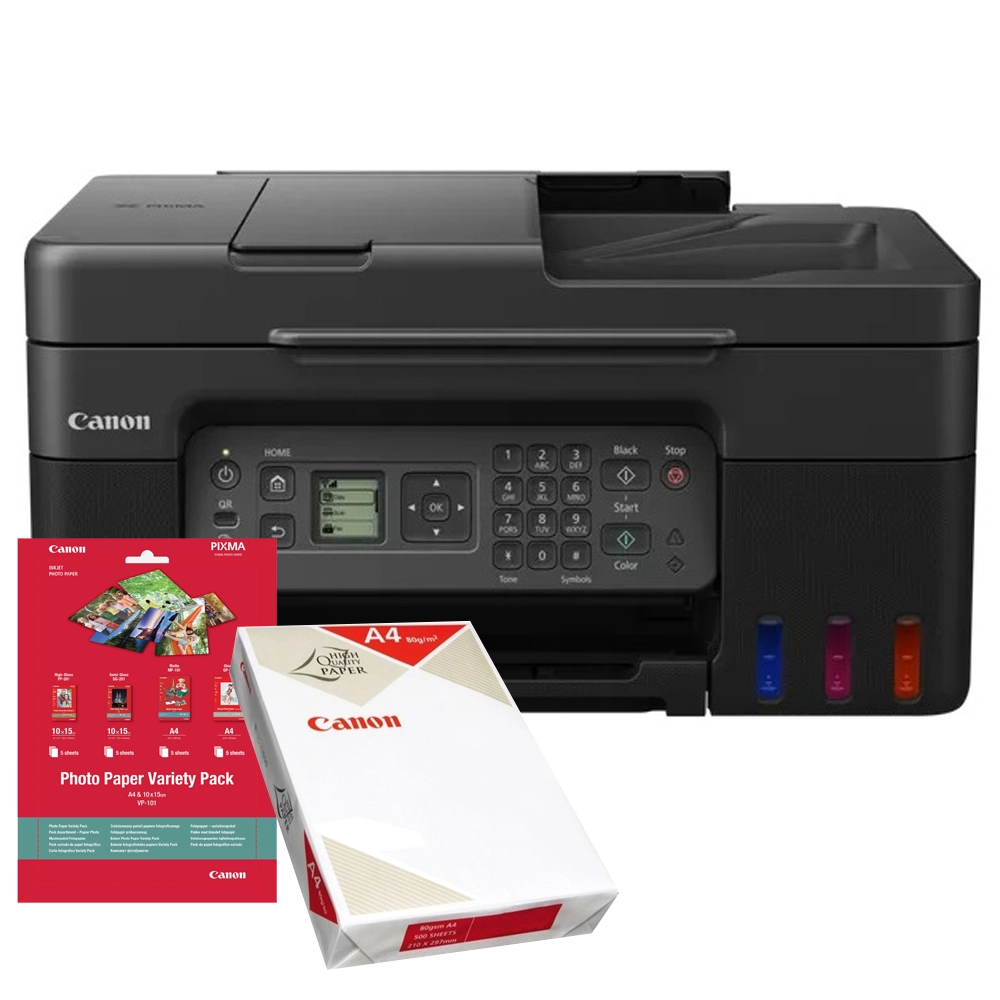 Canon Pixma All In One Printer Wi-Fi G4470 Black + A4 Papers