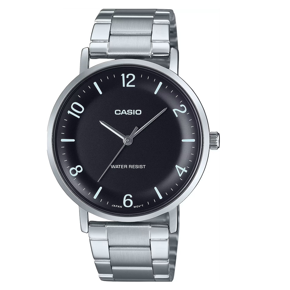 Casio Analog Watch 46mm MTP-VT03D-1BDF Silver