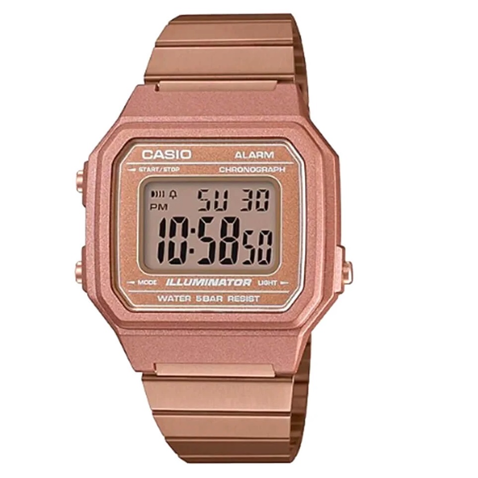 Casio Vintage Digital Watch 43mm B650WC-5ADF Rose Gold
