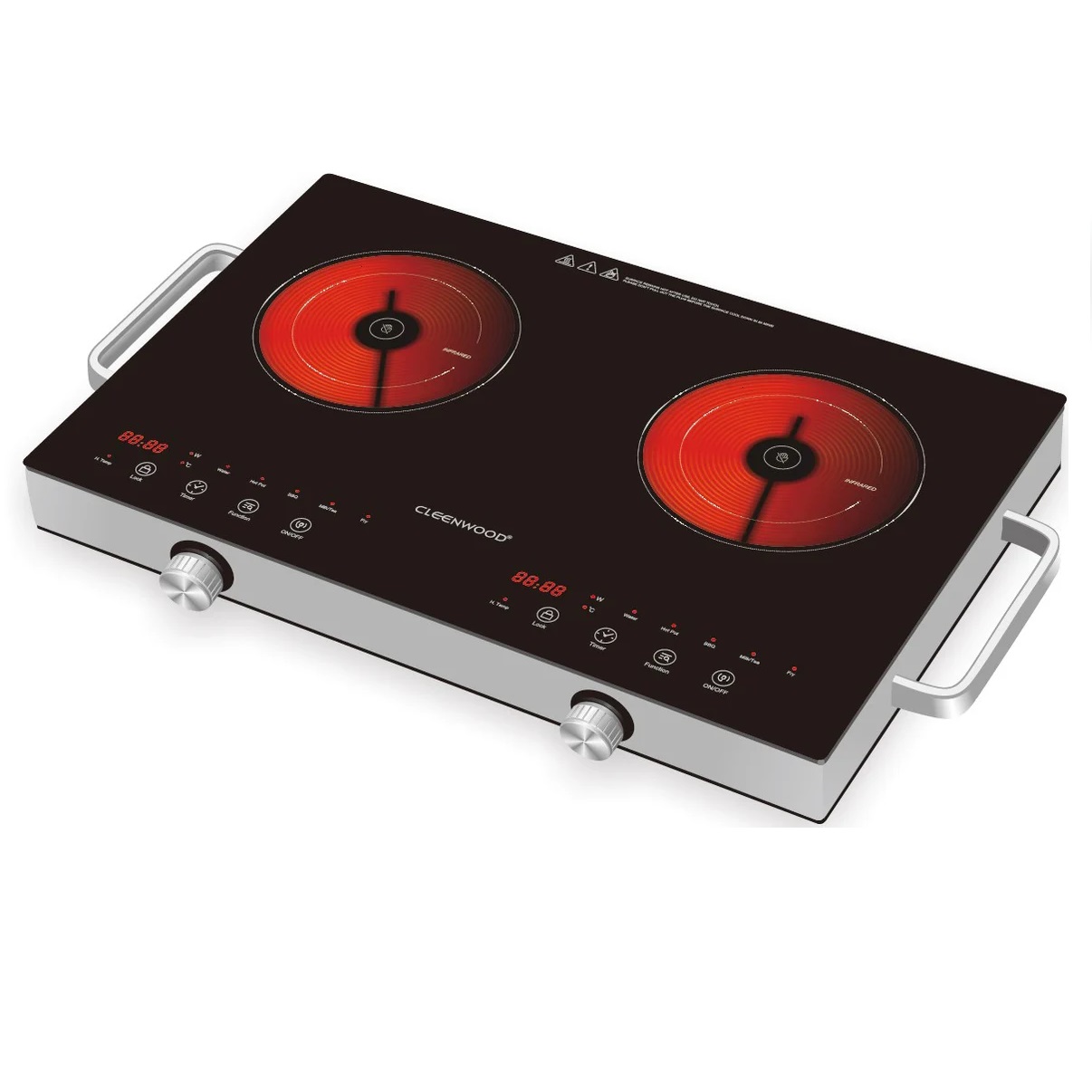 Cleenwood Electric Cooker 2 Plates Cw-800 Black