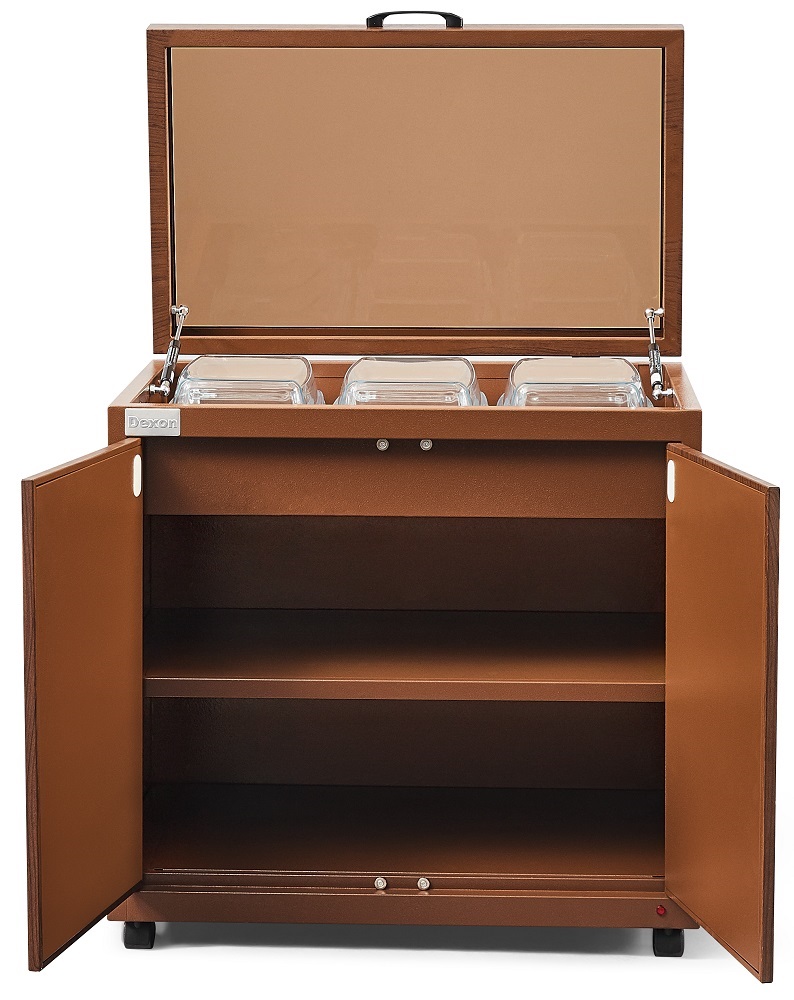 Dexon Trolley Food Warmer 450W DFW3TG Wooden
