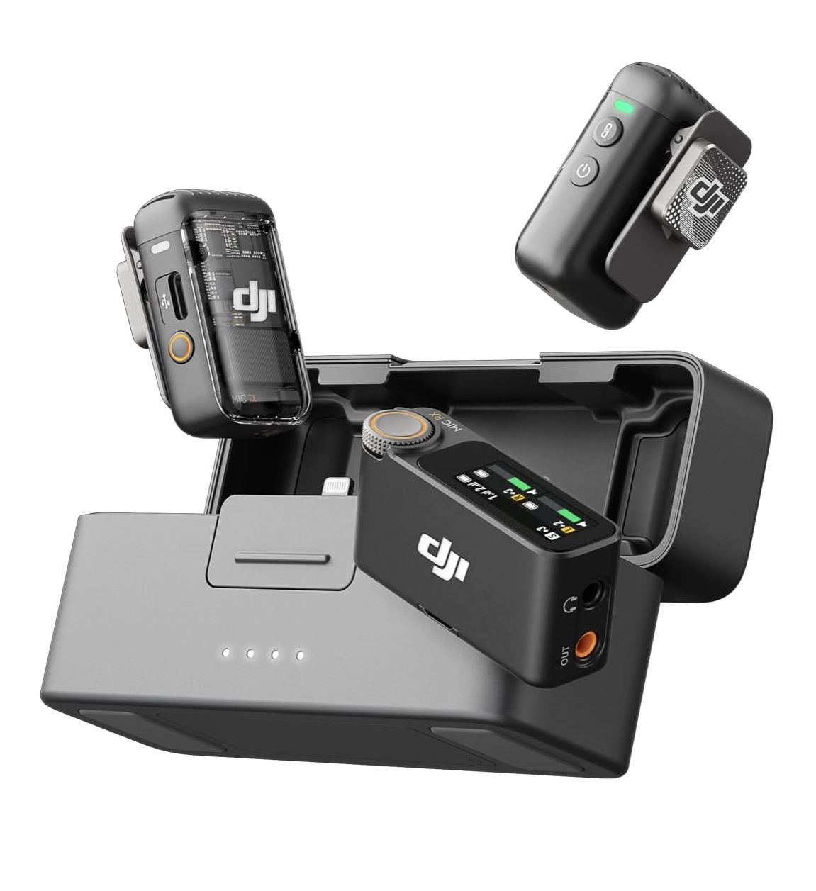 DJI Mic 2 Transmitter 2 TX + 1 RX + Charging Case Black