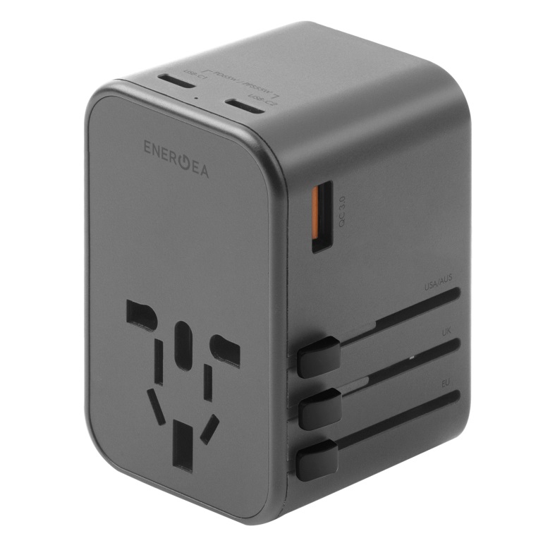 Energea Travelworld  GaN 65W Travel Adapter 1705-TWA Black