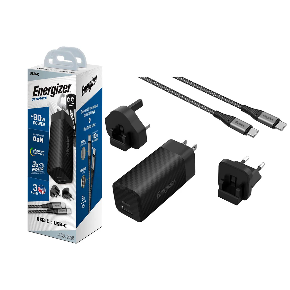 Energizer Wall Charger 90W A90MUC Black