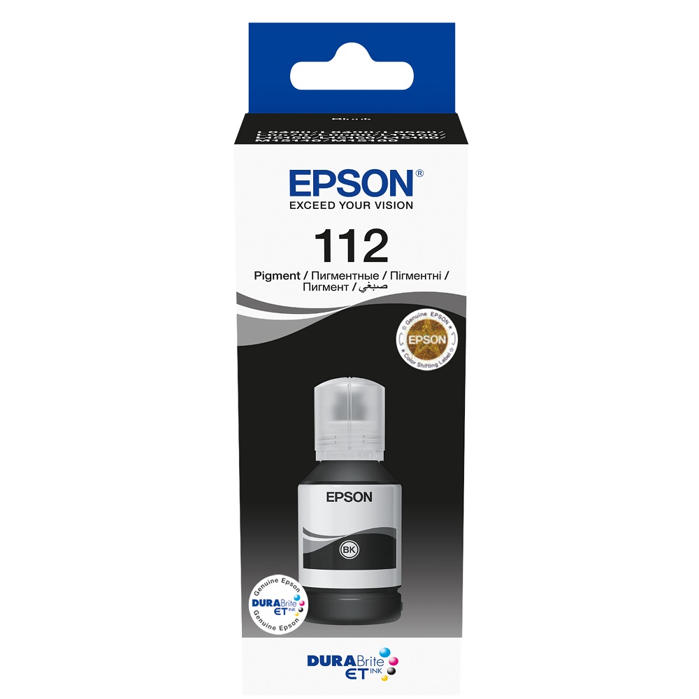 Epson 112 Pigment Ink Bottle 127 ML Black