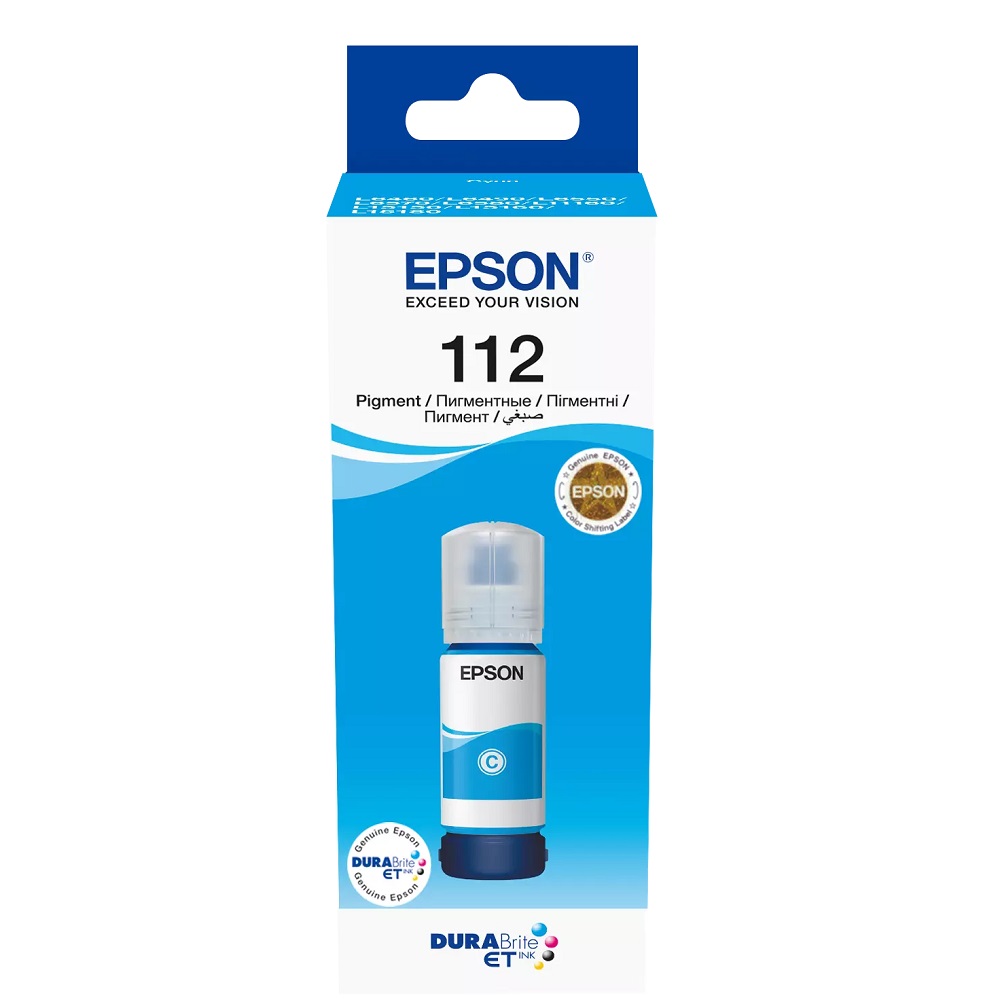 Epson 112 Pigment Ink Bottle 127 ML Cyan
