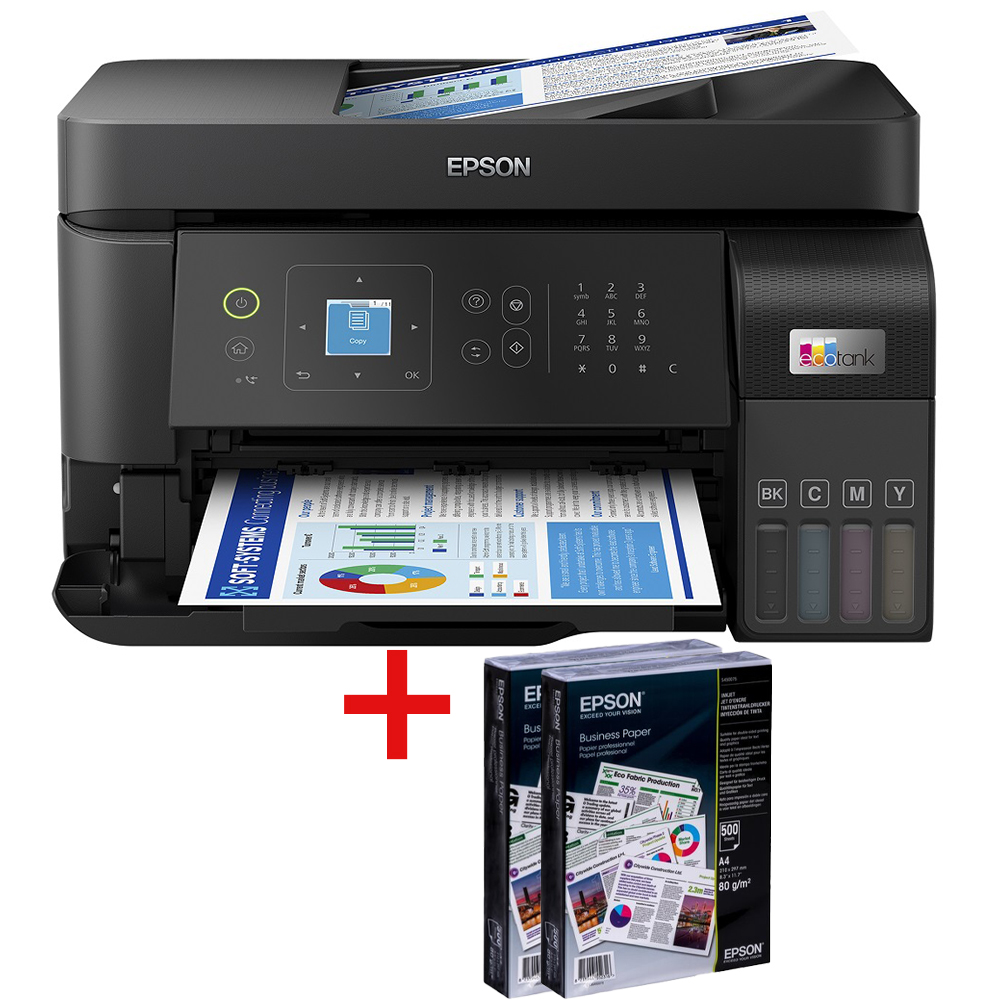 Epson EcoTank Printer Print, Copy, Scan & Fax L5590 Black