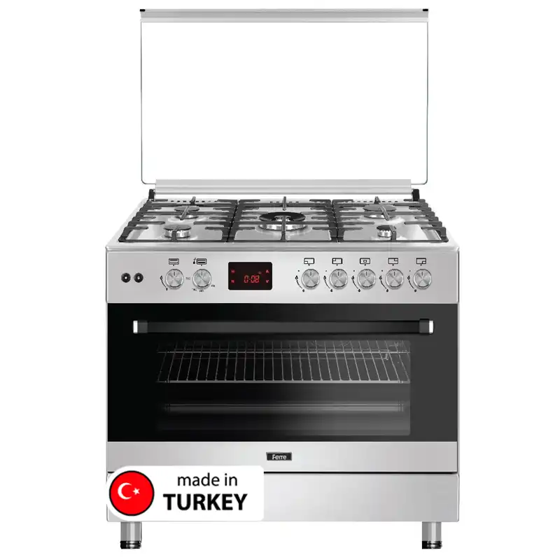 Ferre Gas Cooker 90X60CM 5 Burners Full Safety  F9H50GF-HIXD