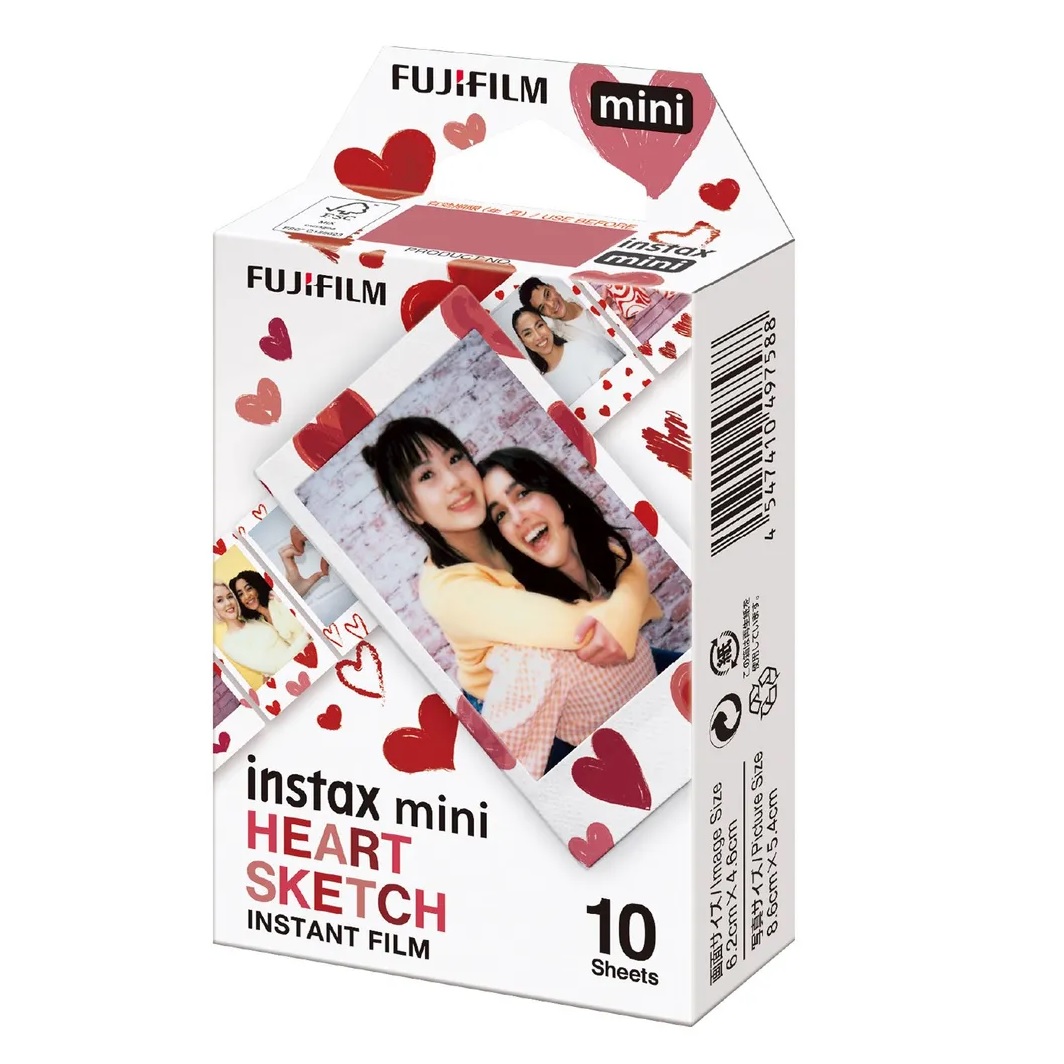 Fujifilm Mini Heart Sketch Instant Film 10 Prints