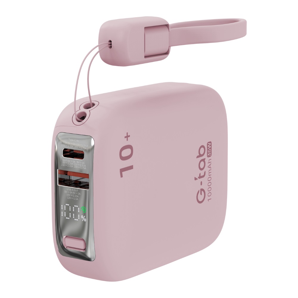 G-Tab Flex11 10000mAh Power Bank 35W Pink