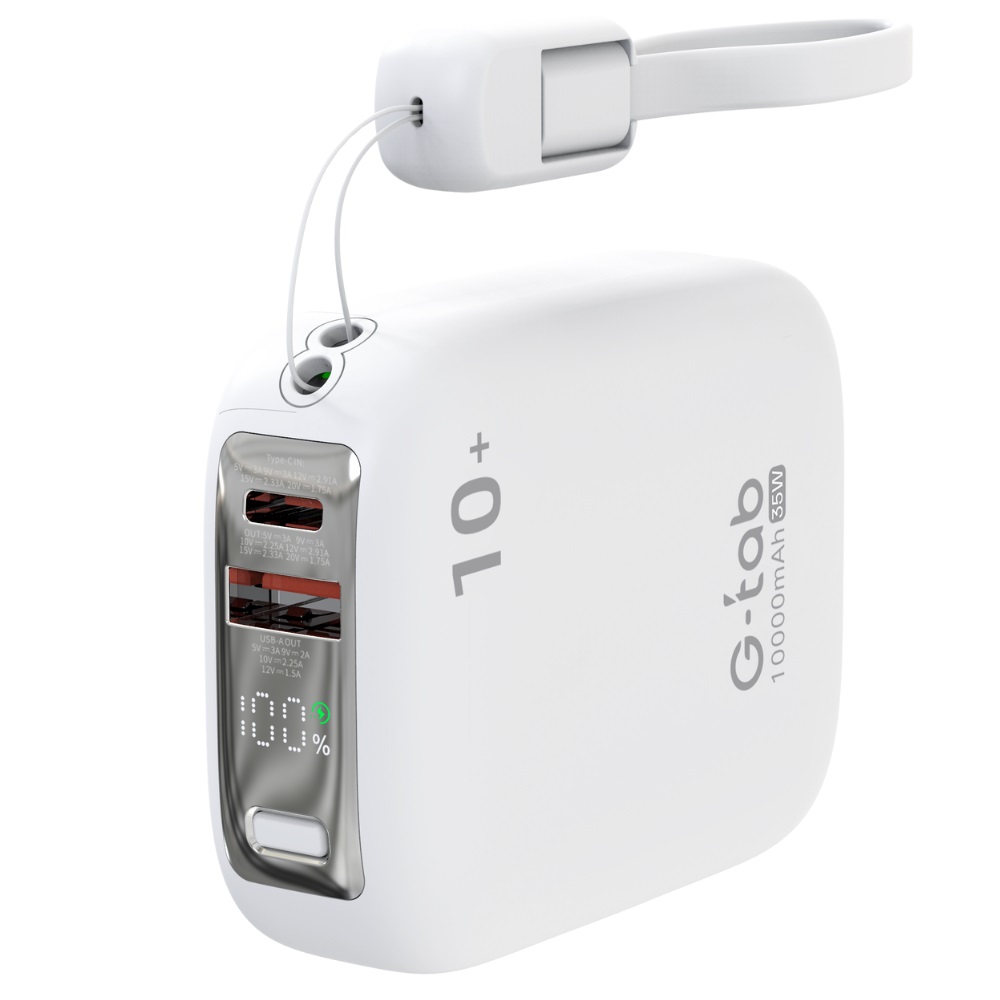 G-Tab Flex11 10000mAh Power Bank 35W White
