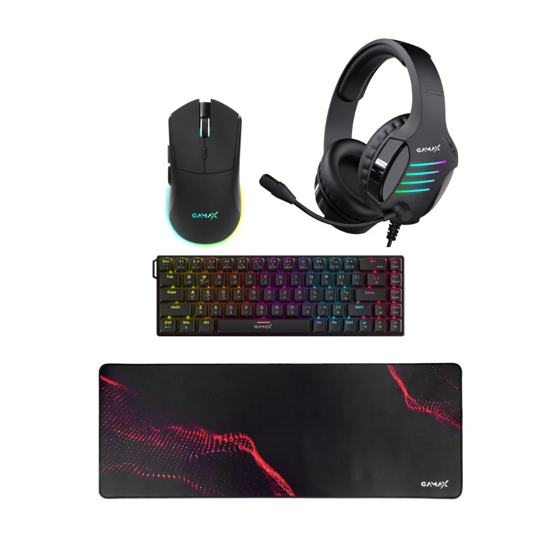 Gamax 4 in 1 PC Accessory Set Wired GM-204 Black