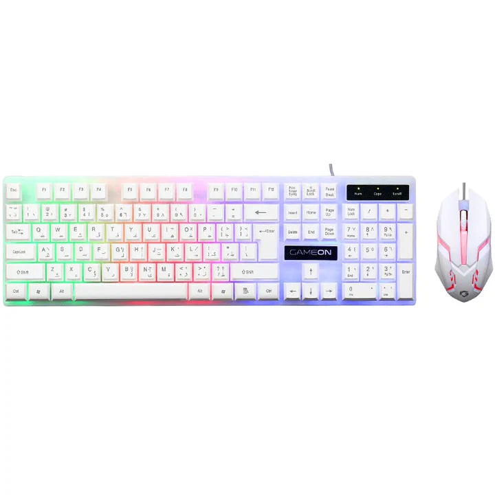 Gameon Dominion Keyboard & Mouse 2 In 1 Combo GO21KM-W White