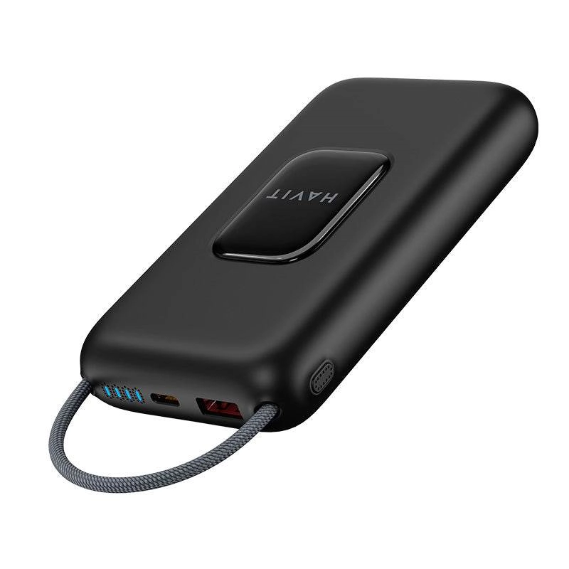 Havit Power Bank 10000mAh + USB-C Cable PB32 Black Gray