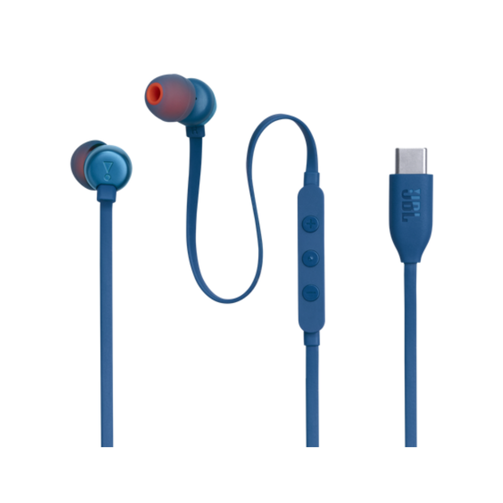JBL Tune 310 Wired in-Ear Type C Earphone T310CBLU Blue