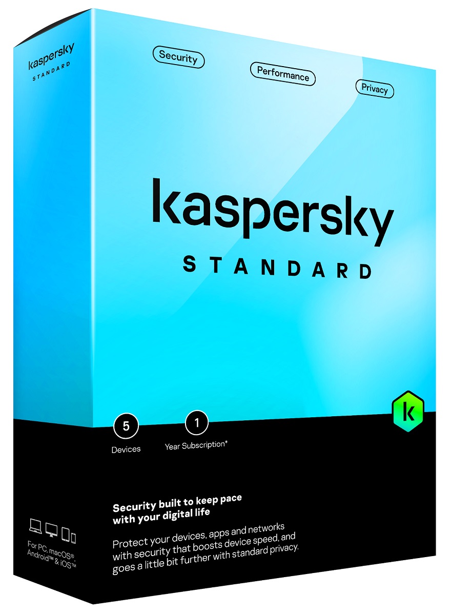 Kaspersky Standard Antivirus 5 Device 1 Year KS-STD5-01