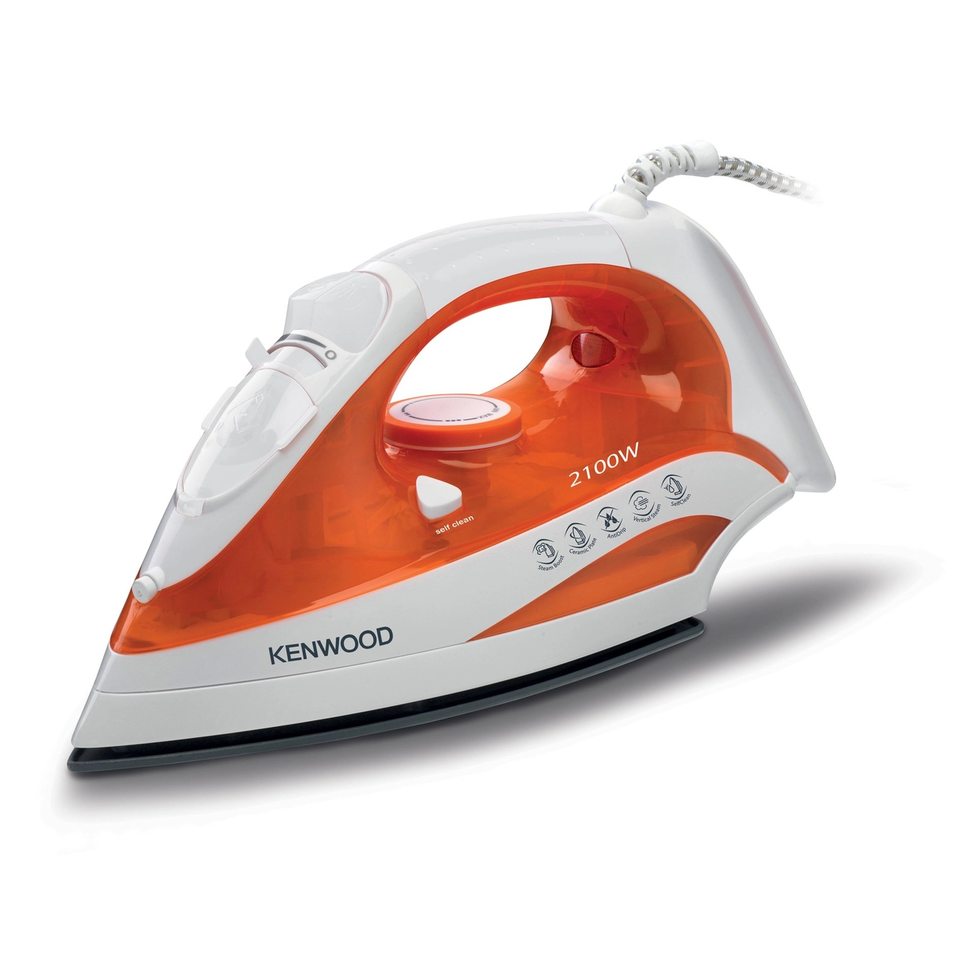 Kenwood Ceramic Steam Iron 2100W STP50.000WO White/Orange