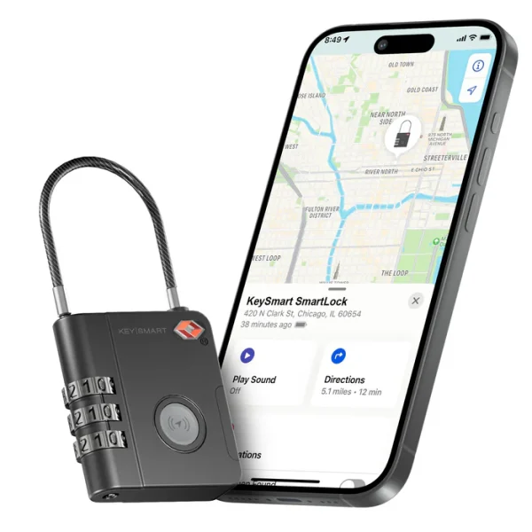 KeySmart Smart Lock Find My Lock KS520-BLK Black