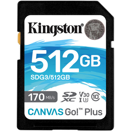 Kingston Canvas Go Plus 512 GB SD Memory Card SDG3/512GB