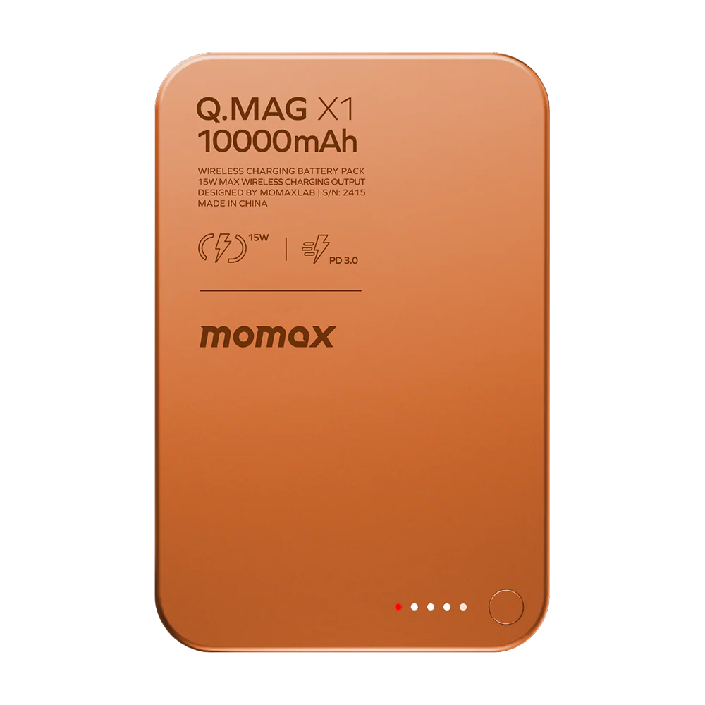Momax Q.Mag X1 Magnetic Power Bank 10000mAh IP117AM Orange