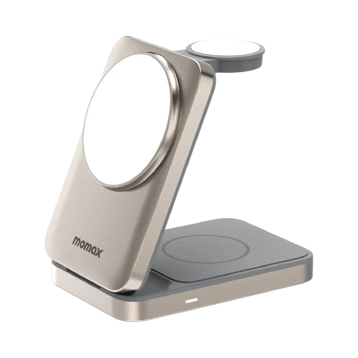 Momax 1-Charge QPort 3-in-1 Wireless Charging UD36L Titanium
