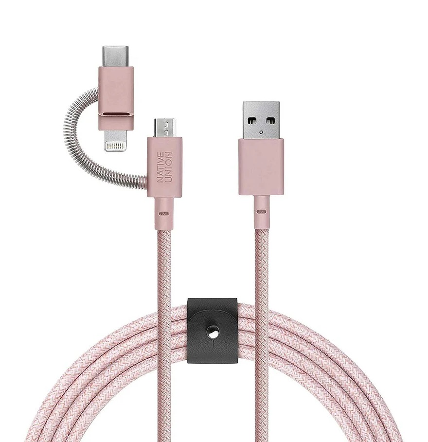 Native Union USB-A To Lighting/USB-C/MICRO-USB Cable ULC-ROS