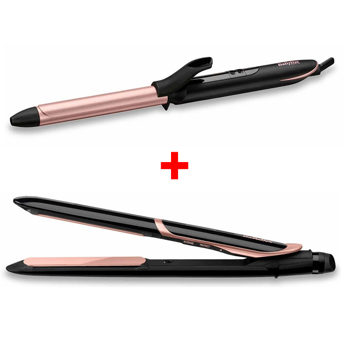 BABYLISS HAIR STRAIGHTENER + Hair Curler BAST391SDE+C4505