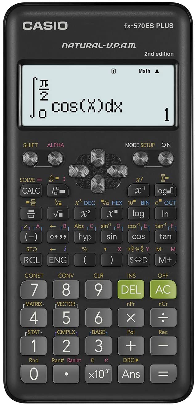 CASIO SCIENTIFIC CALCULATOR FX-570ESPLUS-2WDTV BLACK