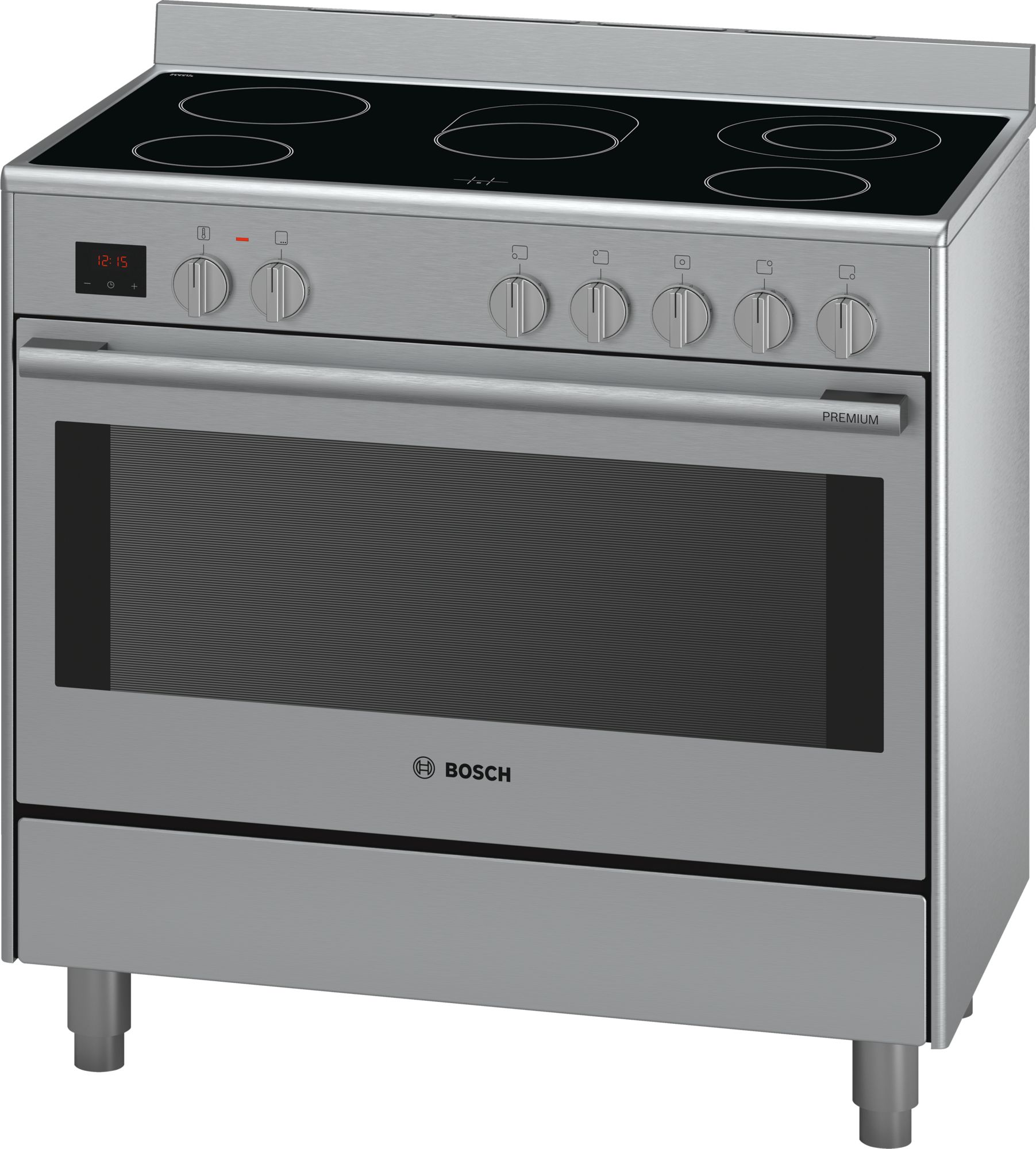 BOSCH ELECTRIC CERAMIC COOKER 5 HOBS 90X60CM HCB738357M