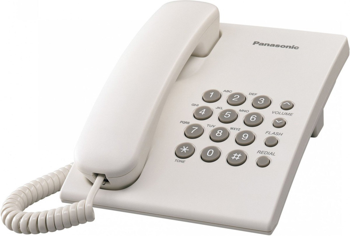 PANASONIC Corded Phone KX-TS500FXW White