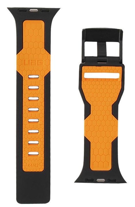 UAG CIVILIAN STRAP FOR APPLE WATCH 42MM/44M BLACK/ ORANGE