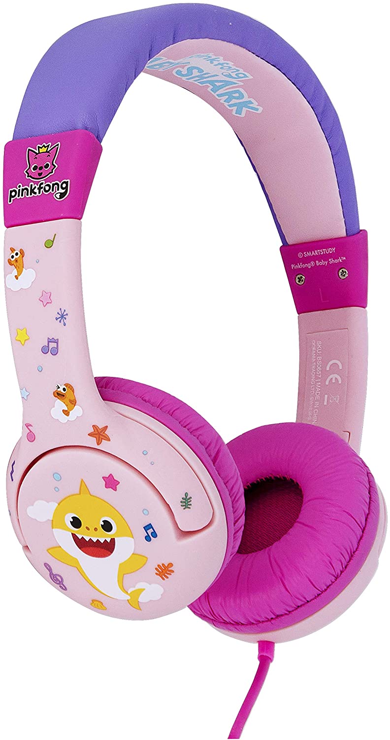 OTL WIRED BABY SHARK HEADPHONE OTL-BS0657 PINK