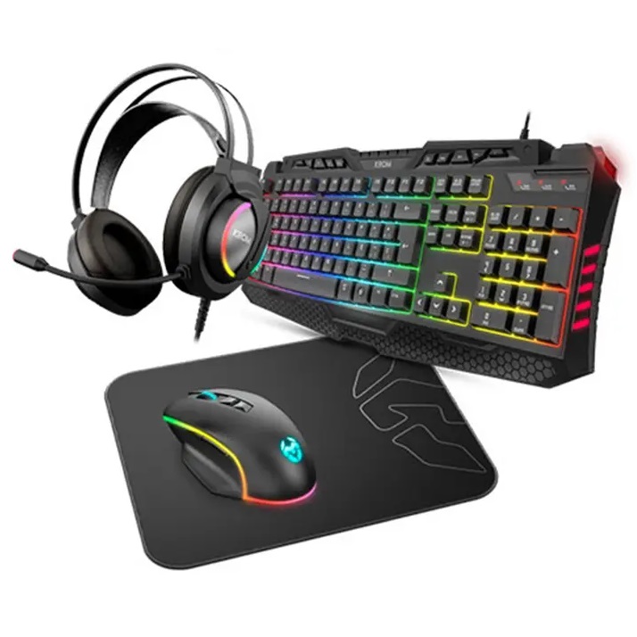 Krom RGB Colorful Gaming Kit NXKROMKRITICUS 4X1 Black