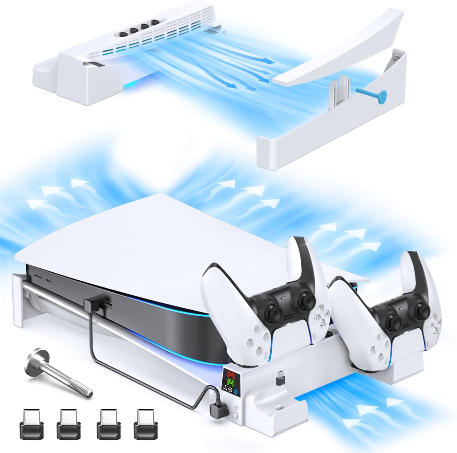 Oivo Horizontal Cooling Stand for PS5 IV-P5257-01 White