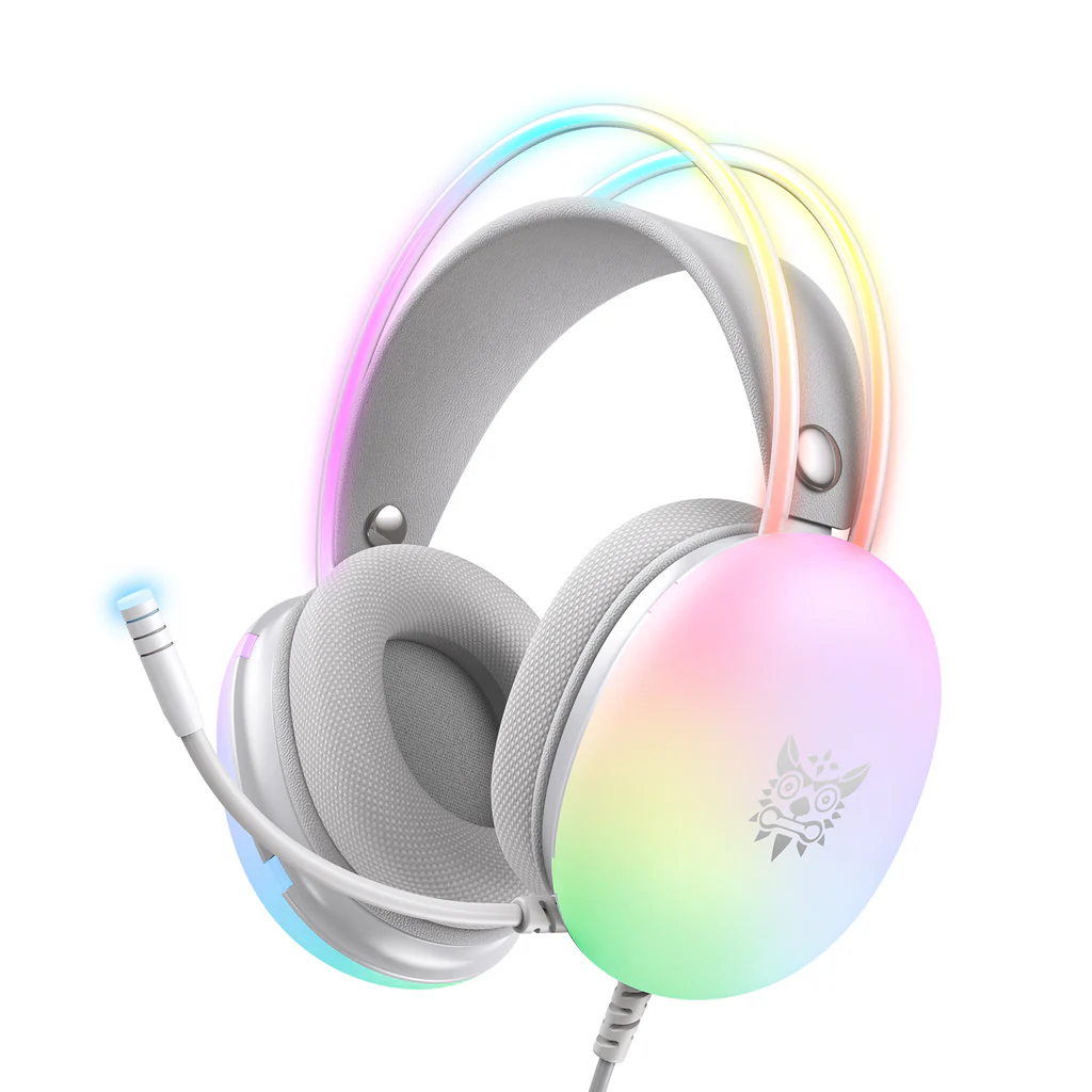 Onikuma X25 RGB Gaming Wired Headset White