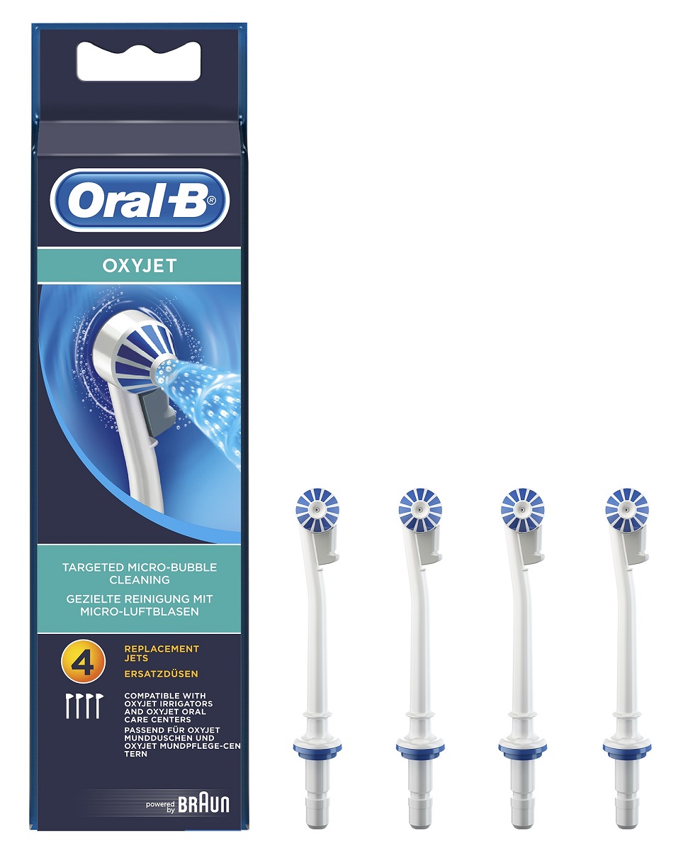 Oral-B Oxyjet Nozzle Toothbrush Head 4PICS ED17 White