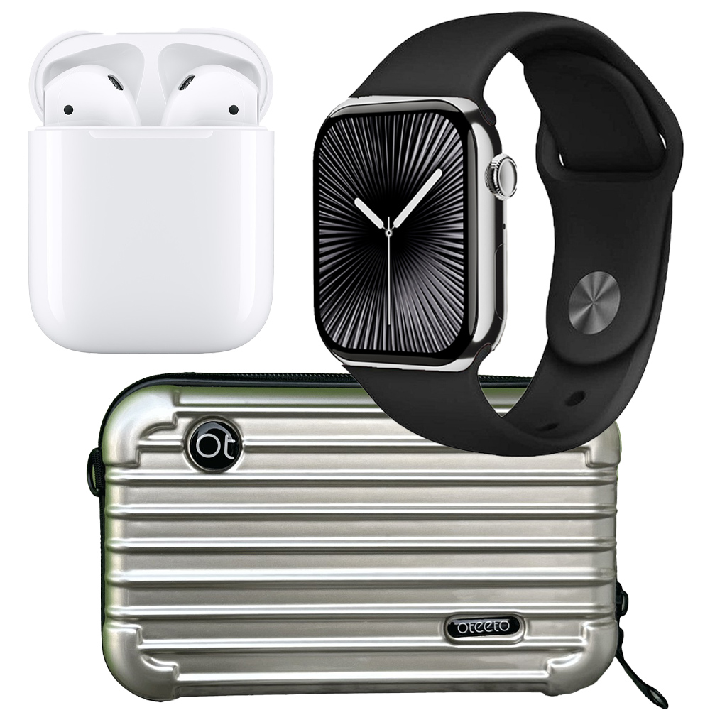 Oteeto Smart Watch TS96 + Earbuds Silver