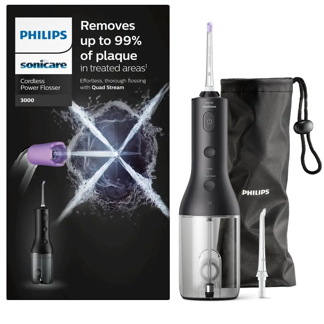 Philips Sonicare Cordless Power Flosser 3000 HX3826/33 Black