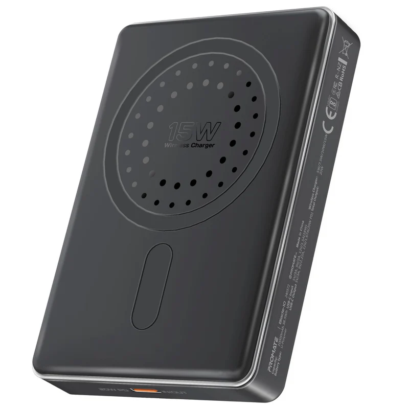 Promate MagSafe Wireless PowerBank 10000mAh BLADE-10 Black