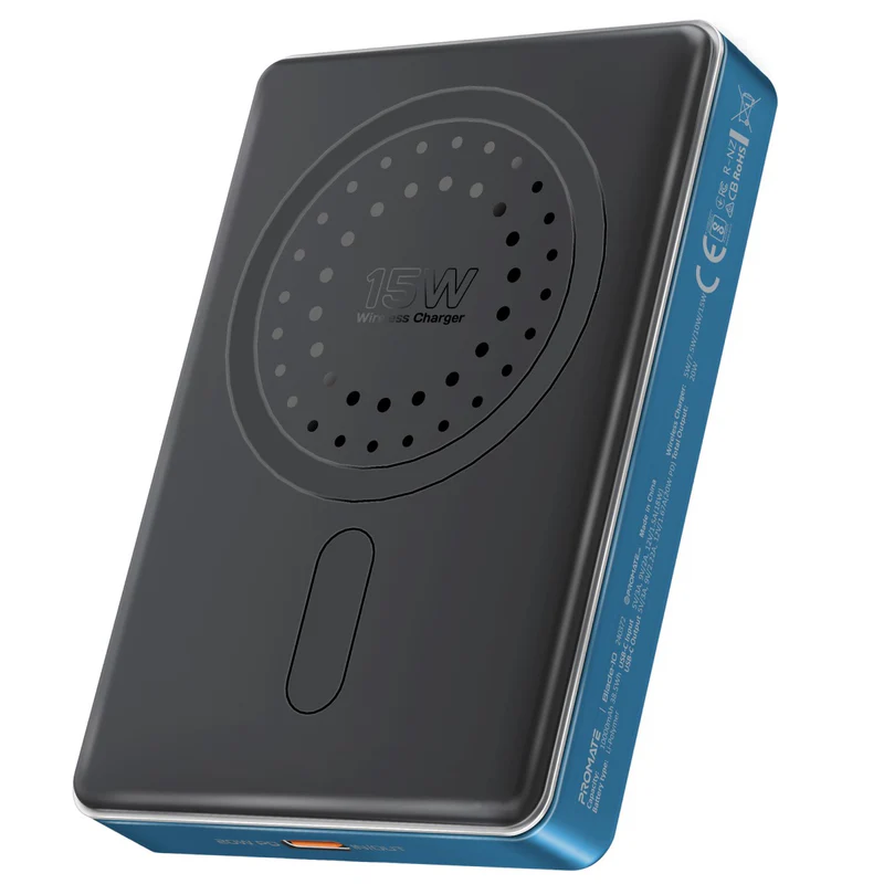 Promate MagSafe Wireless PowerBank 10000mAh BLADE-10 Blue