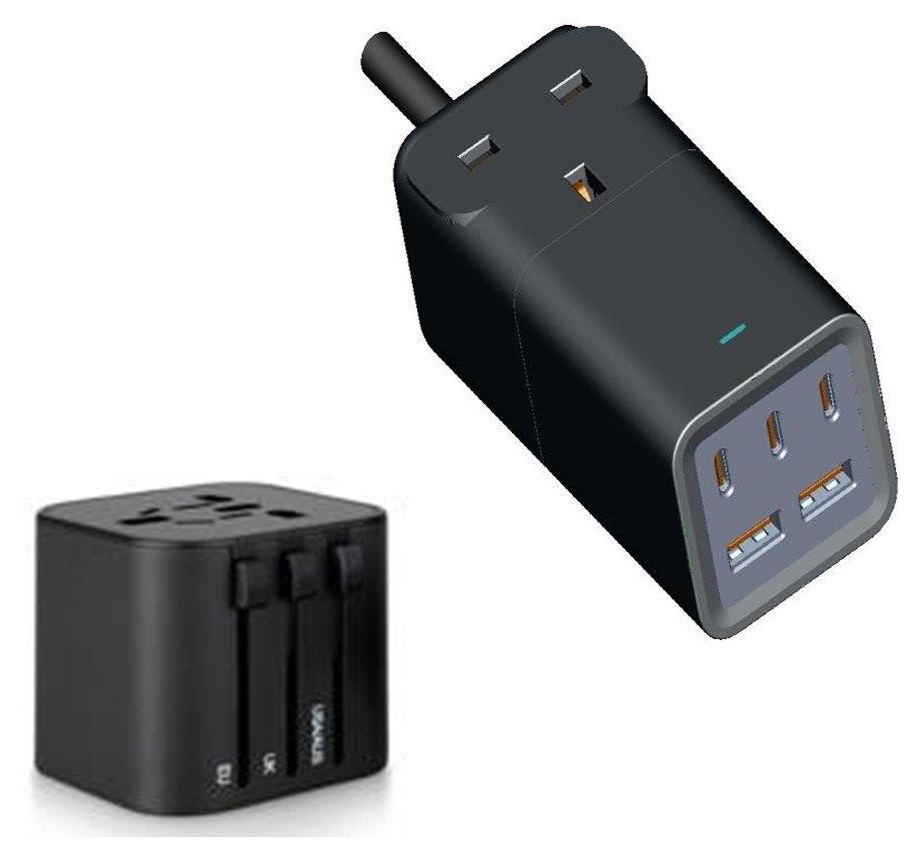 Ravpower Power Strip 75W + Travel Charger Adapter RP-PC1062