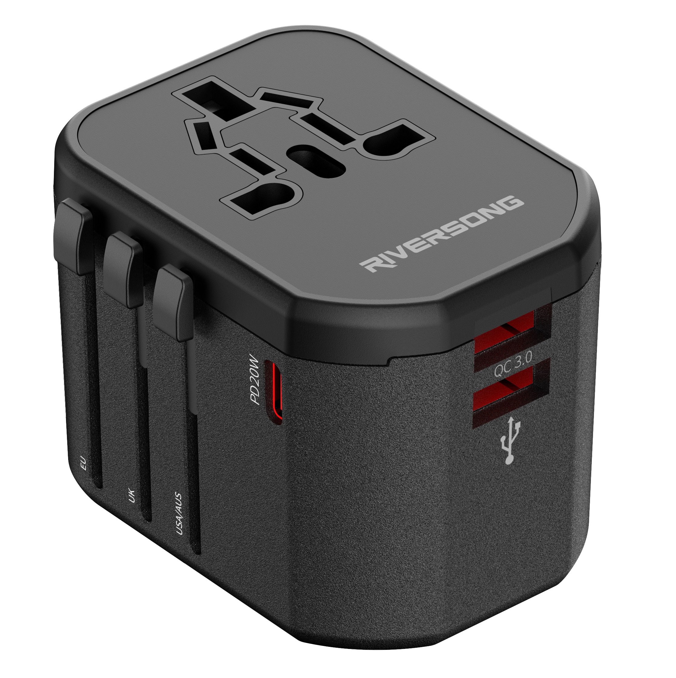 Riversong Universal Travel Adapter 20W AD108 Black