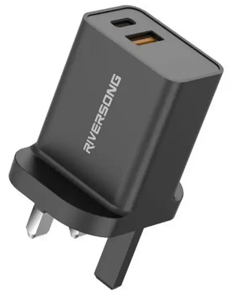 Riversong Wall Charger Dual Port 30W AD28  Black