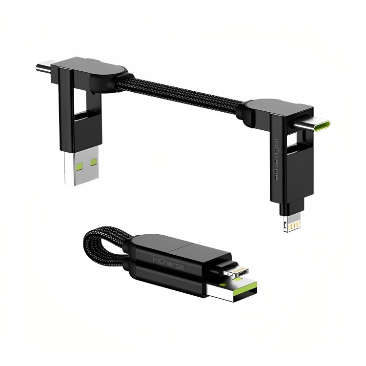 Rolling Square inCharge X 6-in-1 Cable X01WR Black